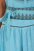 Embroidered linen belt